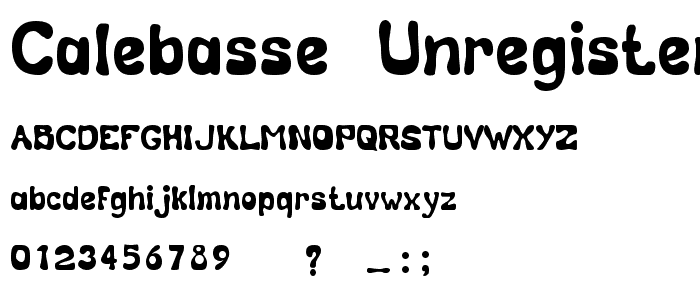 Calebasse (Unregistered) font